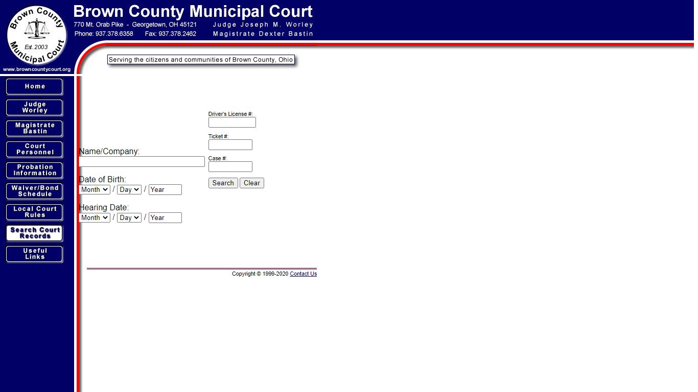 Brown County Municipal Court - Record Search